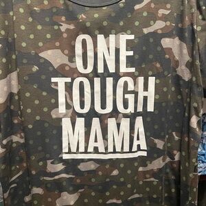 LuLaRoe women’s Camo short Sleeve Tee shirt 2x XXL new w/tags “One tough mama”
